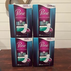 POISE ultra  thin pads (4 packs)